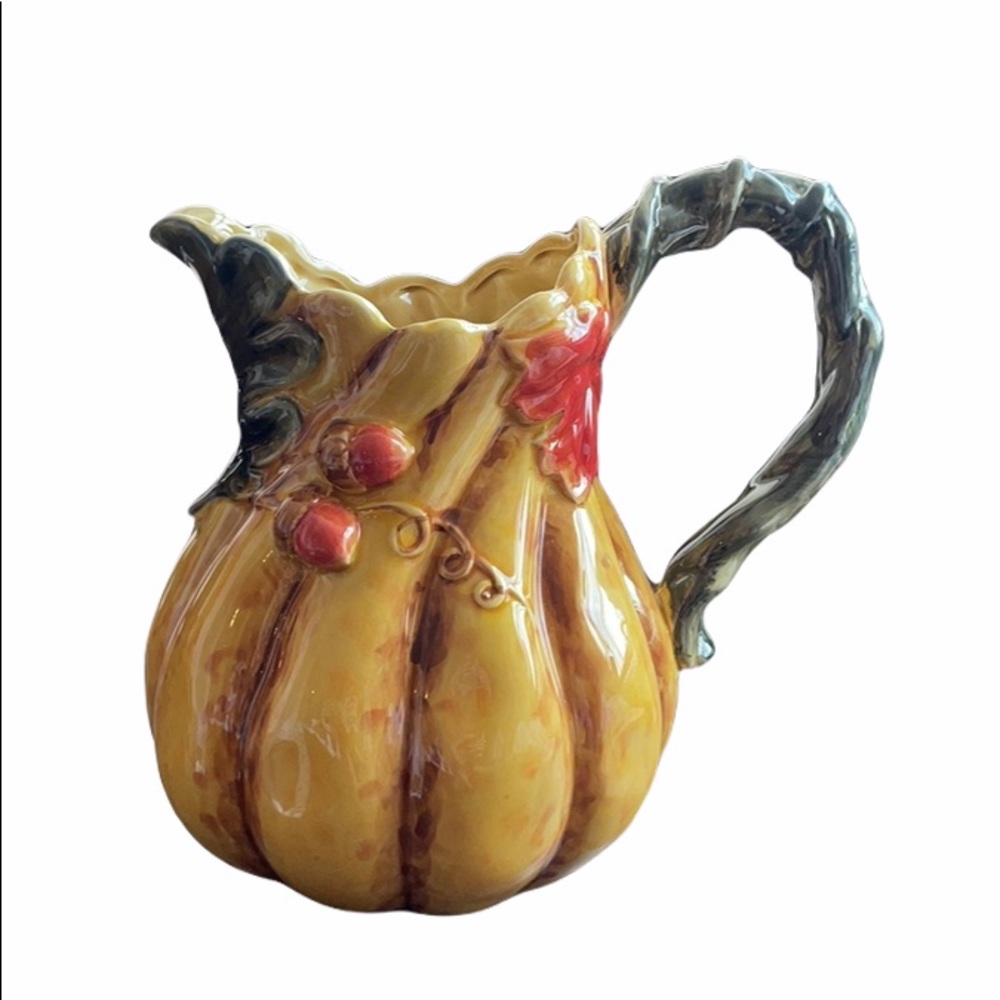 Maxcera Thanksgiving Pumpkin Shape Jug Ceramic